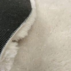 Interieur05 rond hoogpolig vloerkleed Furr beige - 200 x 200 cm