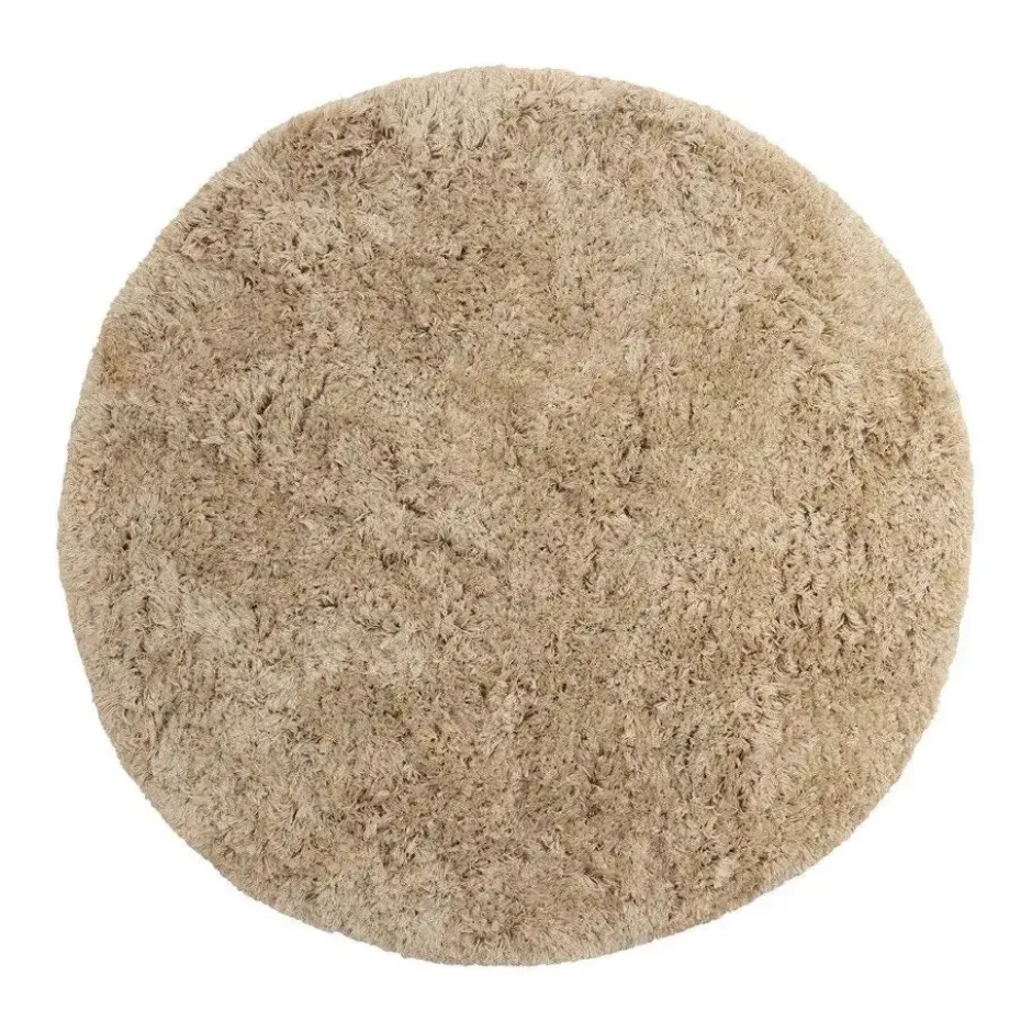 Interieur05 rond Hoogpolig Vloerkleed Polyester Pilo Beige - 120 x 120 cm