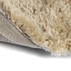 Interieur05 rond Hoogpolig Vloerkleed Polyester Pilo Beige - 120 x 120 cm