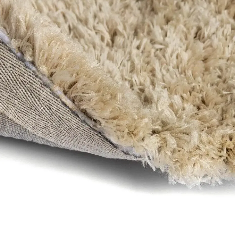 Interieur05 rond Hoogpolig Vloerkleed Polyester Pilo Beige - 120 x 120 cm