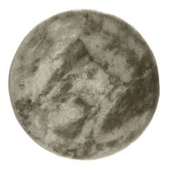 Interieur05 Rond Hoogpolig vloerkleed Odelia Stone - 240 x 240 cm