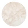Interieur05 Rond Hoogpolig vloerkleed Odelia beige/wit - 240 x 240 cm