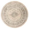 Interieur05 rond vintage Aila vloerkleed zand/beige - 120 x 120 cm