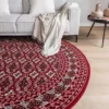 Interieur05 rond vintage vloerkleed Marad rood - 100 x 100 cm