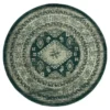 Interieur05 rond vintage vloerkleed Aila groen - 120 x 120 cm