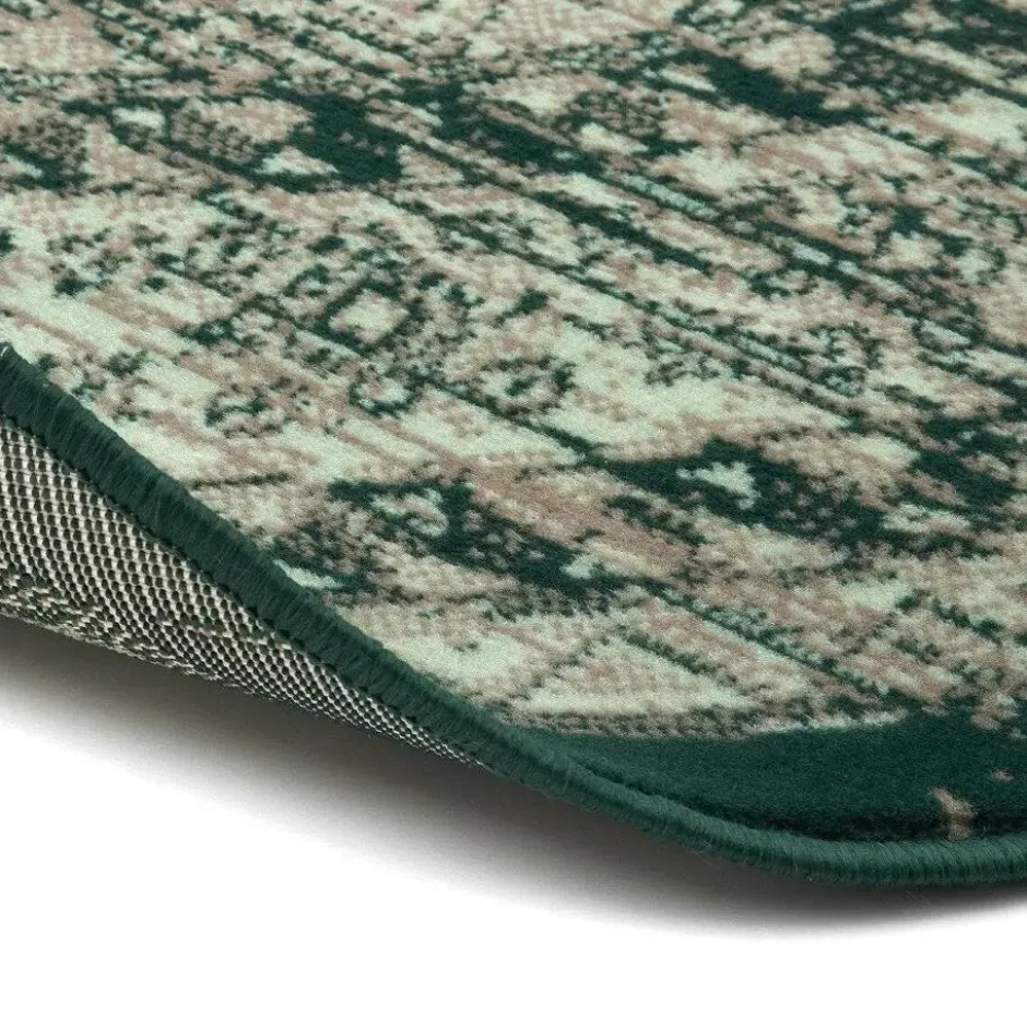 Interieur05 rond vintage vloerkleed Aila groen - 120 x 120 cm