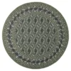 Interieur05 rond vintage vloerkleed Marad groen - 235 x 235 cm