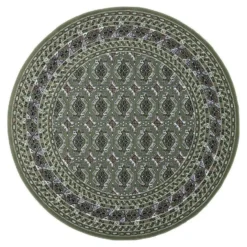 Interieur05 rond vintage vloerkleed Marad groen - 235 x 235 cm
