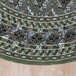 Interieur05 rond vintage vloerkleed Marad groen - 235 x 235 cm