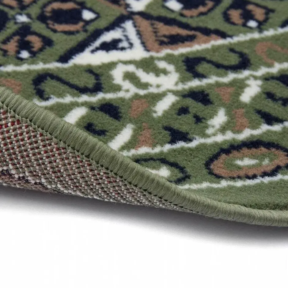 Interieur05 rond vintage vloerkleed Marad groen - 235 x 235 cm