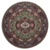 Interieur05 rond vintage vloerkleed Aila rood/oranje - 240 x 240 cm