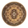 Interieur05 rond vintage Vloerkleed Nain Perzisch bruin - 100 x 100 cm