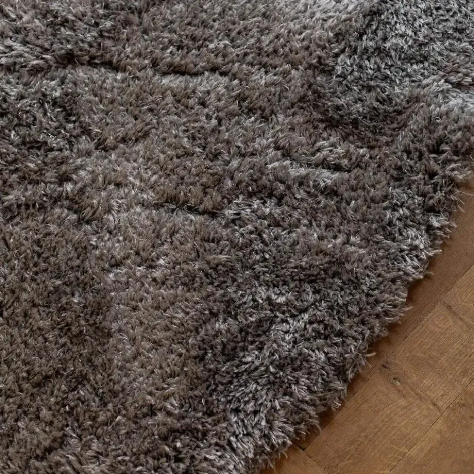 Interieur05 rond vloerkleed Fender grijs/lichtgrijs - 160 x 160 cm