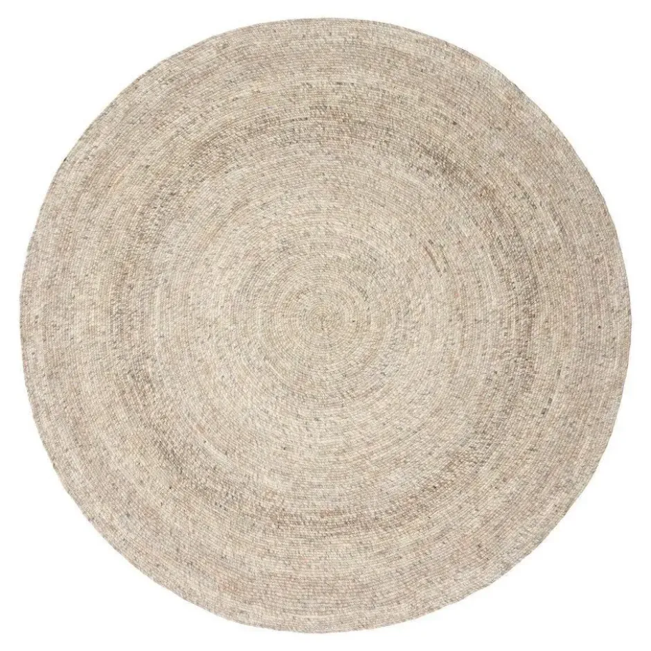 Interieur05 rond vloerkleed Gapo grijs/bruin - 150 x 150 cm