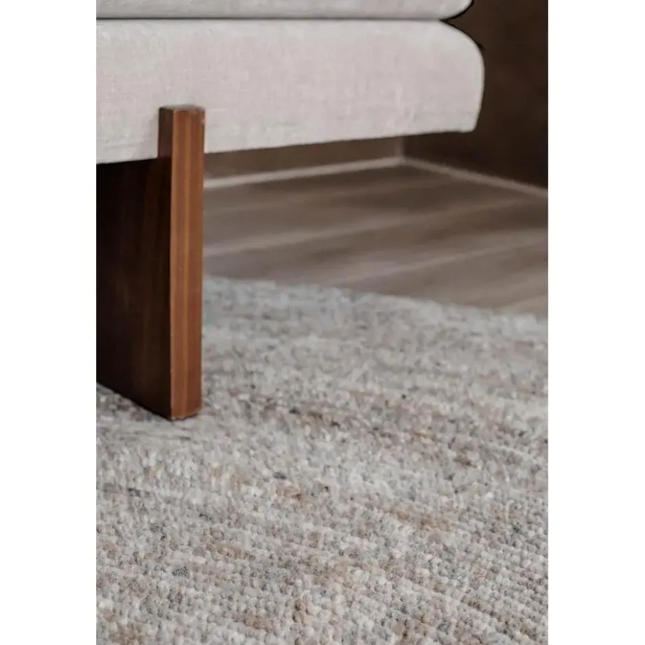 Interieur05 rond vloerkleed Gapo grijs/bruin - 150 x 150 cm