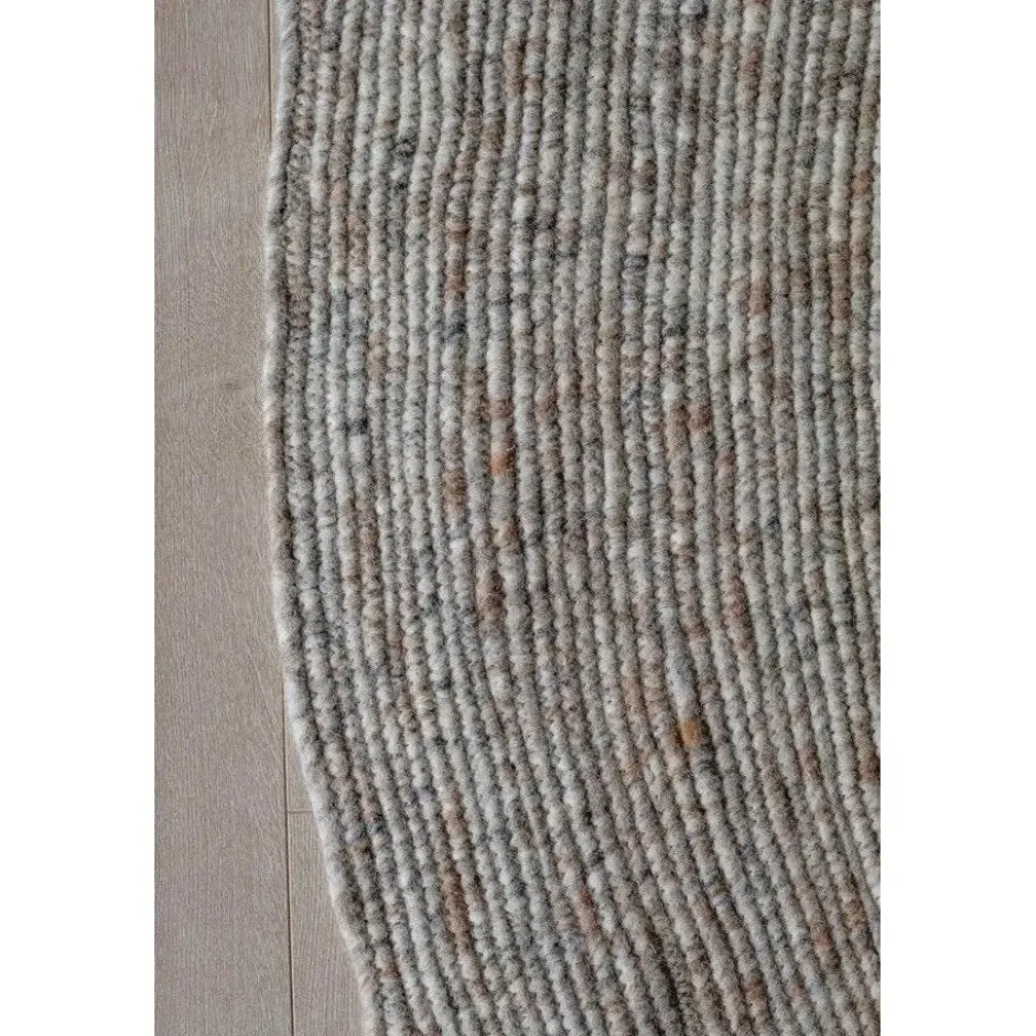 Interieur05 rond vloerkleed Gapo grijs/bruin - 150 x 150 cm