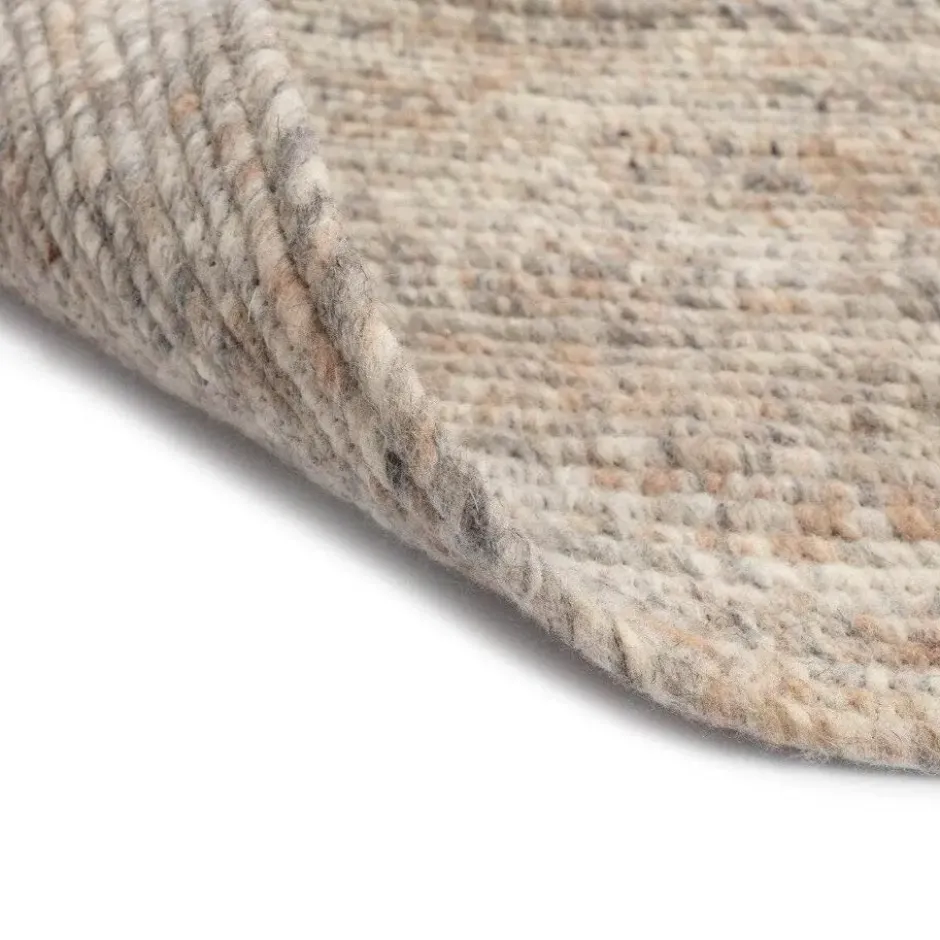 Interieur05 rond vloerkleed Gapo grijs/bruin - 150 x 150 cm