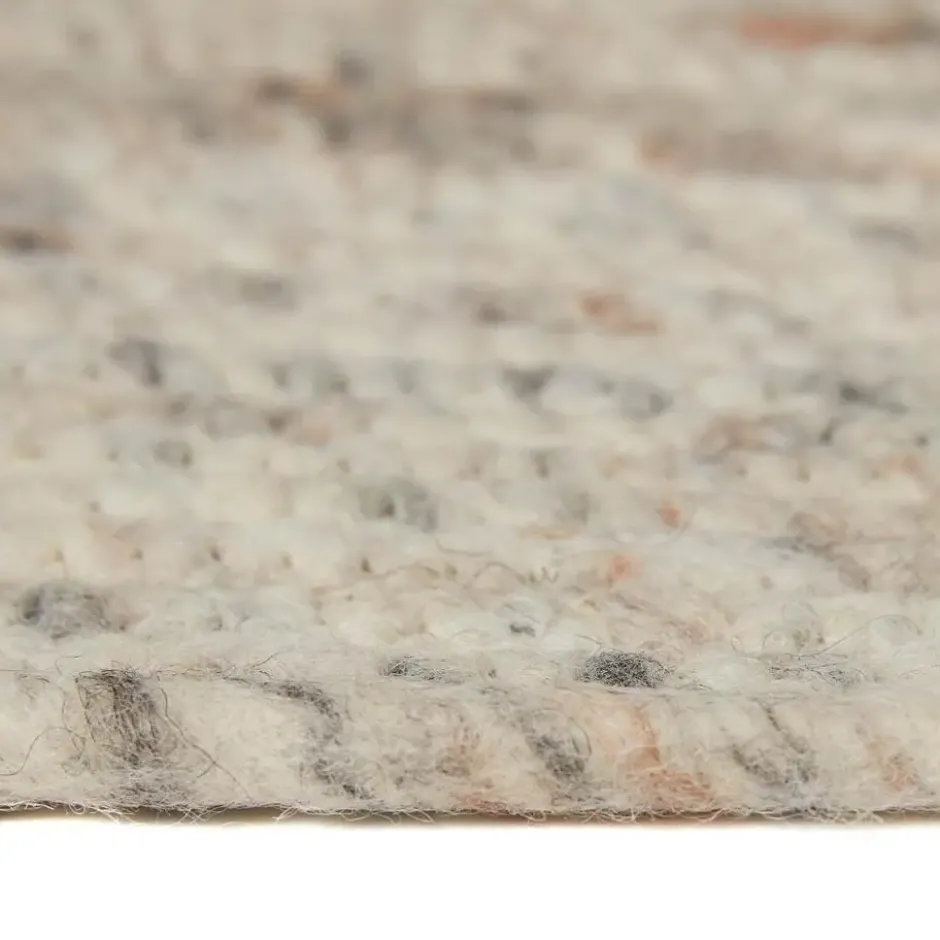 Interieur05 rond vloerkleed Gapo beige/wit - 150 x 150 cm