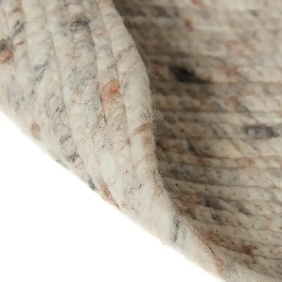 Interieur05 rond vloerkleed Gapo beige/wit - 150 x 150 cm