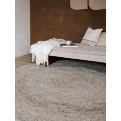 Interieur05 rond vloerkleed Gapo grijs/bruin - 250 x 250 cm