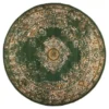 Interieur05 rond vloerkleed Keshan groen - 240 x 240 cm