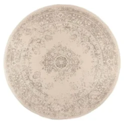 Interieur05 rond vloerkleed Keshan zand/beige - 190 x 190 cm