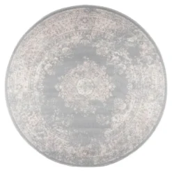 Interieur05 rond vloerkleed Keshan grijs - 190 x 190 cm