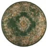 Interieur05 rond vloerkleed Keshan groen - 120 x 120 cm