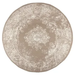 Interieur05 rond vloerkleed Keshan taupe/bruin - 190 x 190 cm