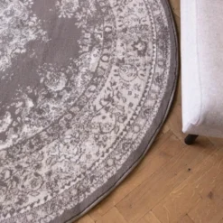 Interieur05 rond vloerkleed Keshan taupe/bruin - 190 x 190 cm