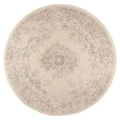 Interieur05 rond vloerkleed Keshan zand/beige - 240 x 240 cm