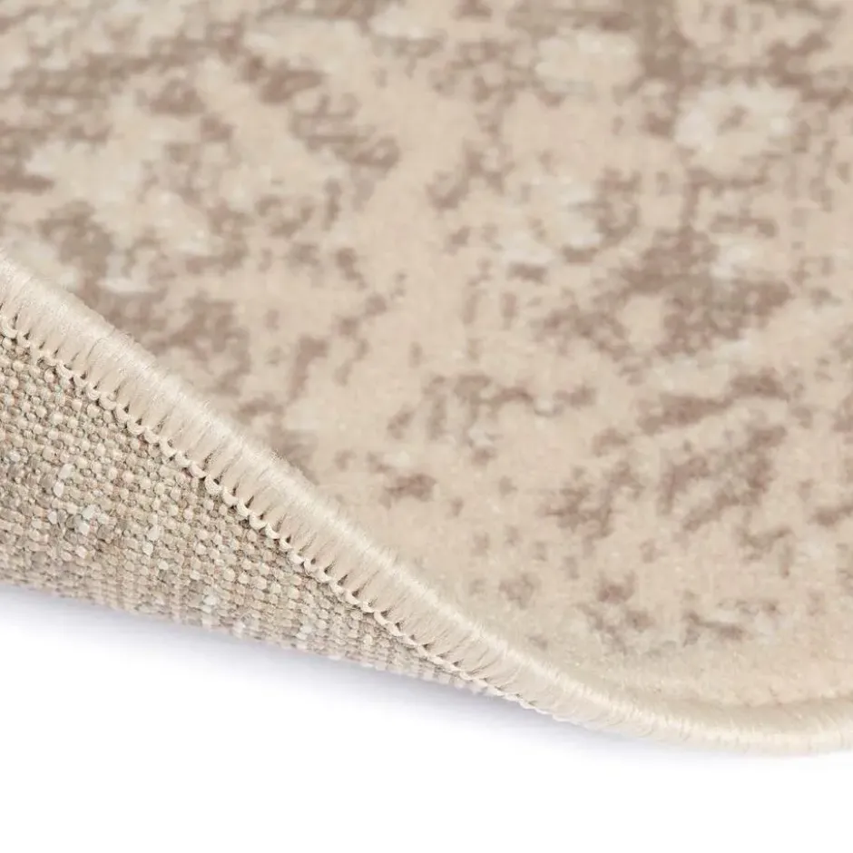 Interieur05 rond vloerkleed Keshan zand/beige - 240 x 240 cm