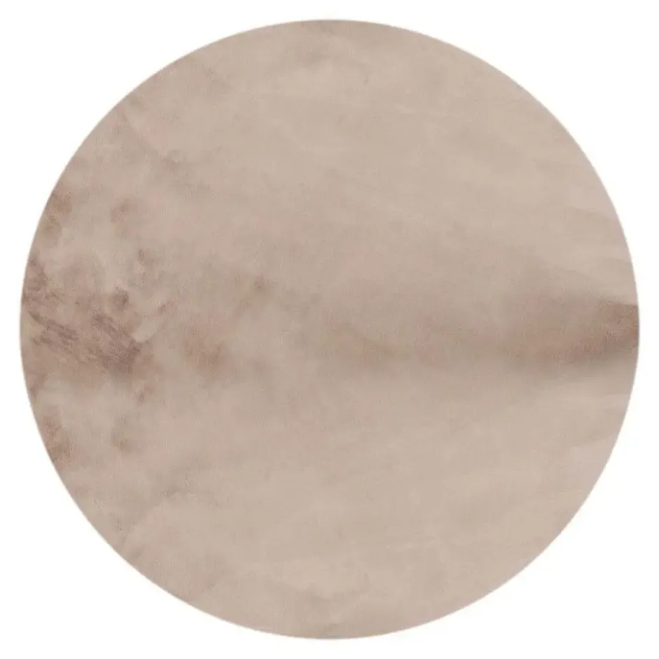 Interieur05 rond vloerkleed Lux beige/taupe - 120 x 120 cm