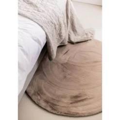 Interieur05 rond vloerkleed Lux beige/taupe - 120 x 120 cm