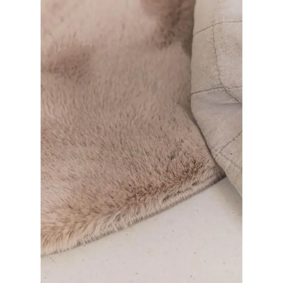 Interieur05 rond vloerkleed Lux beige/taupe - 120 x 120 cm
