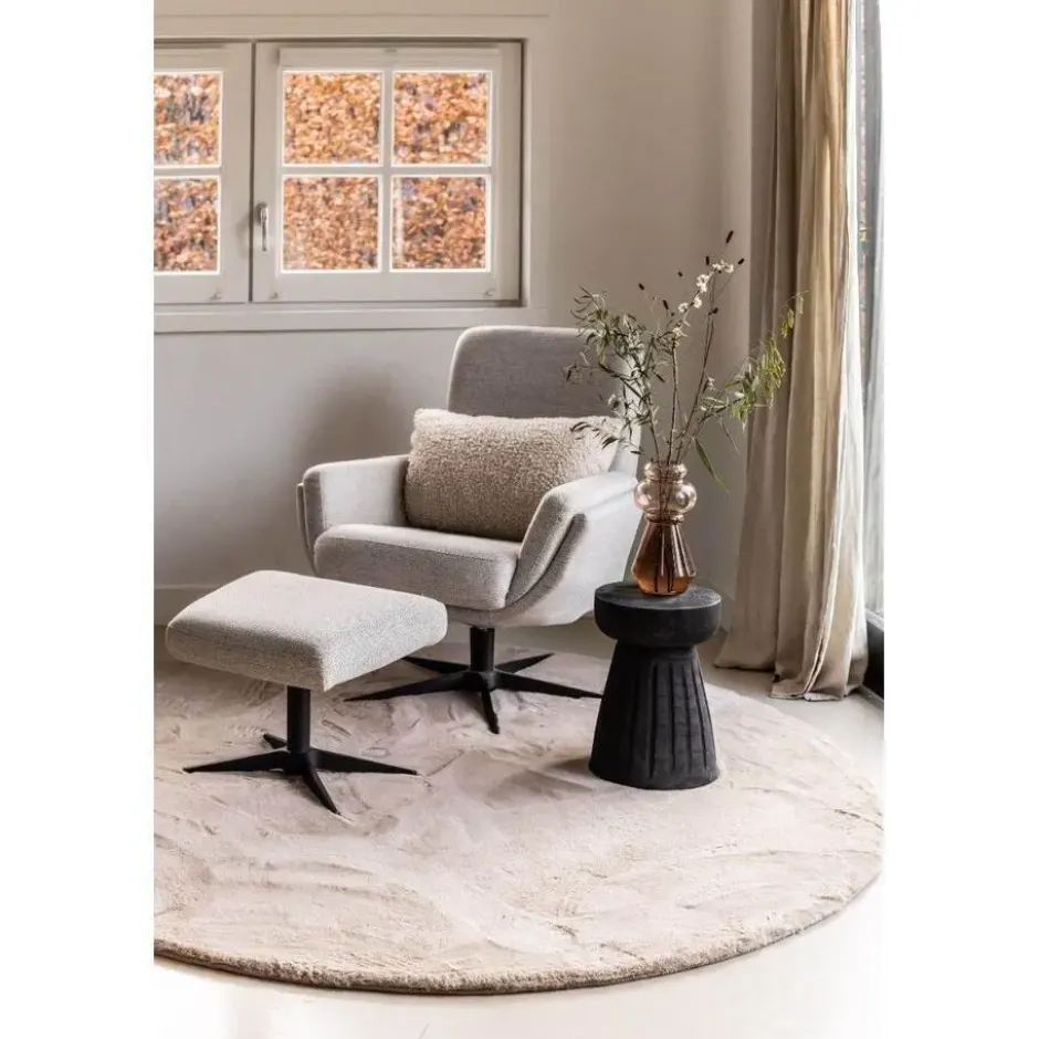 Interieur05 rond vloerkleed Lux beige/taupe - 240 x 240 cm