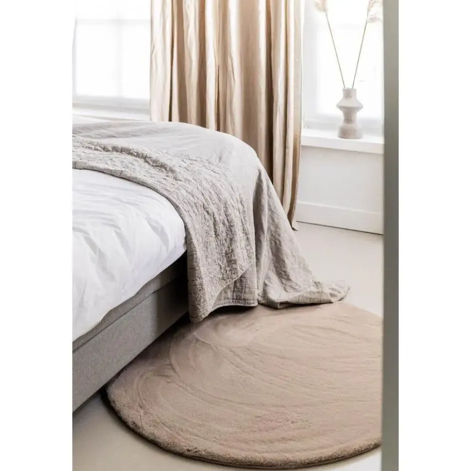 Interieur05 rond vloerkleed Lux beige/taupe - 240 x 240 cm