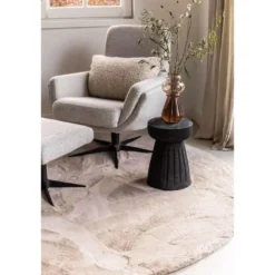Interieur05 rond vloerkleed Lux beige/taupe - 200 x 200 cm