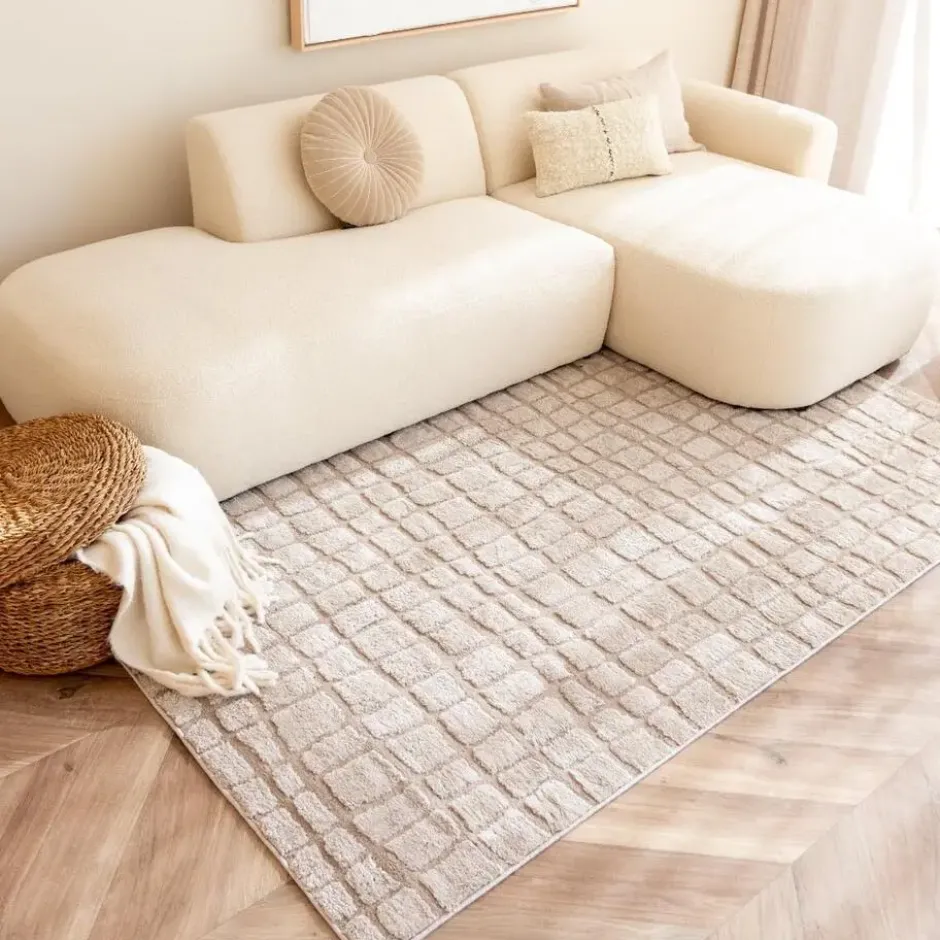 Interieur05 Scandinavisch vloerkleed Malin zand - 280 x 200 cm