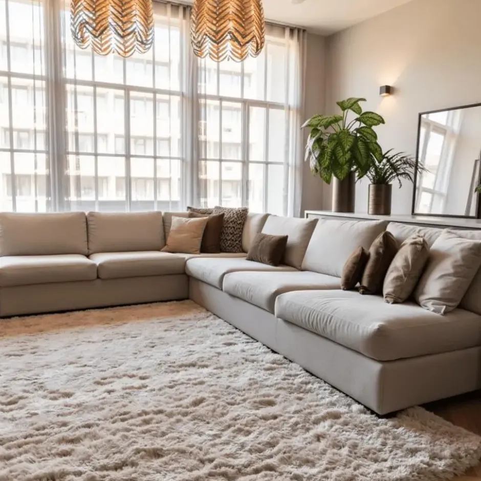 Interieur05 tapis à poils longs Fender beige - 340 x 240 cm