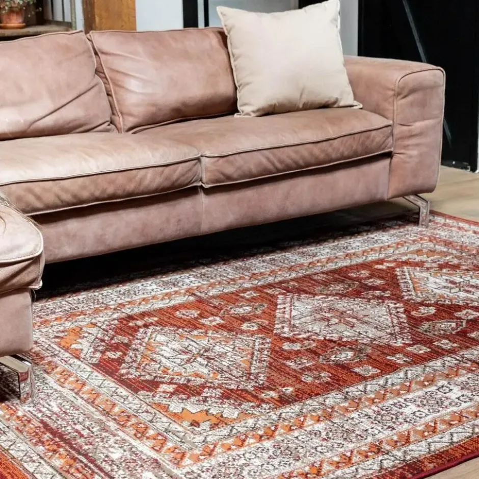 Interieur05 Vintage Vloerkleed Aila Rood/Oranje - 280 x 190 cm
