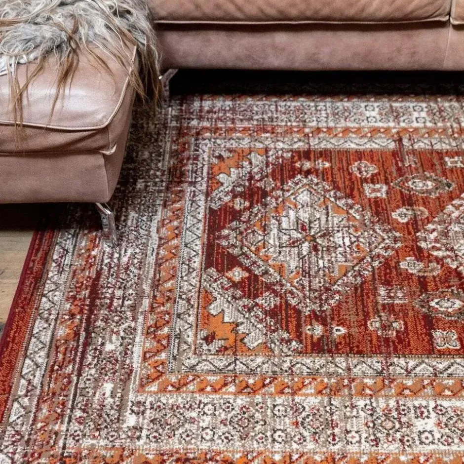Interieur05 Vintage Vloerkleed Aila Rood/Oranje - 230 x 160 cm