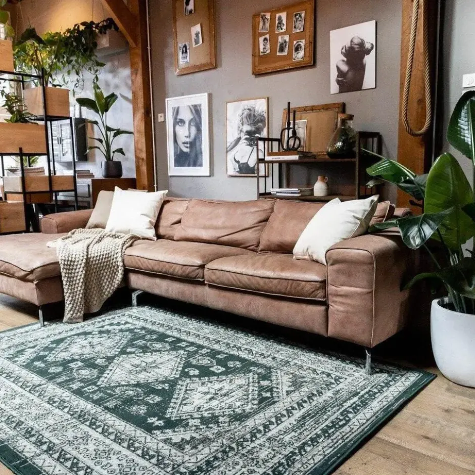 Interieur05 Vintage Vloerkleed Aila Groen - 230 x 160 cm