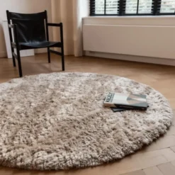 Interieur05 vloerkleed rond Fender beige - 240 x 240 cm