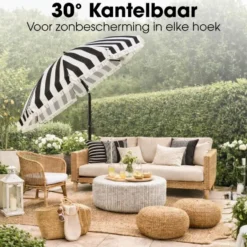 In The Mood Collection Osborn Parasol - H238 x Ø220 cm - Zwart