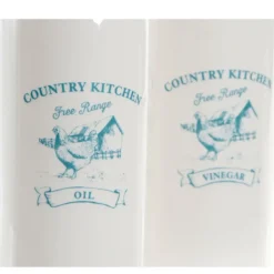 Items Azijn en olie flessen - 2x - stenen - schenktuit - 400 ml