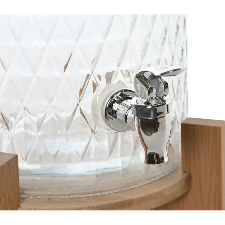 Items Drank dispenser Tap - 5.8 Liter - glas/hout - verhoger