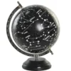 ITEM Wereldbol - sterrenhemel - zwart - op voet - 28x22 cm