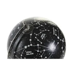 ITEM Wereldbol - sterrenhemel - zwart - op voet - 28x22 cm