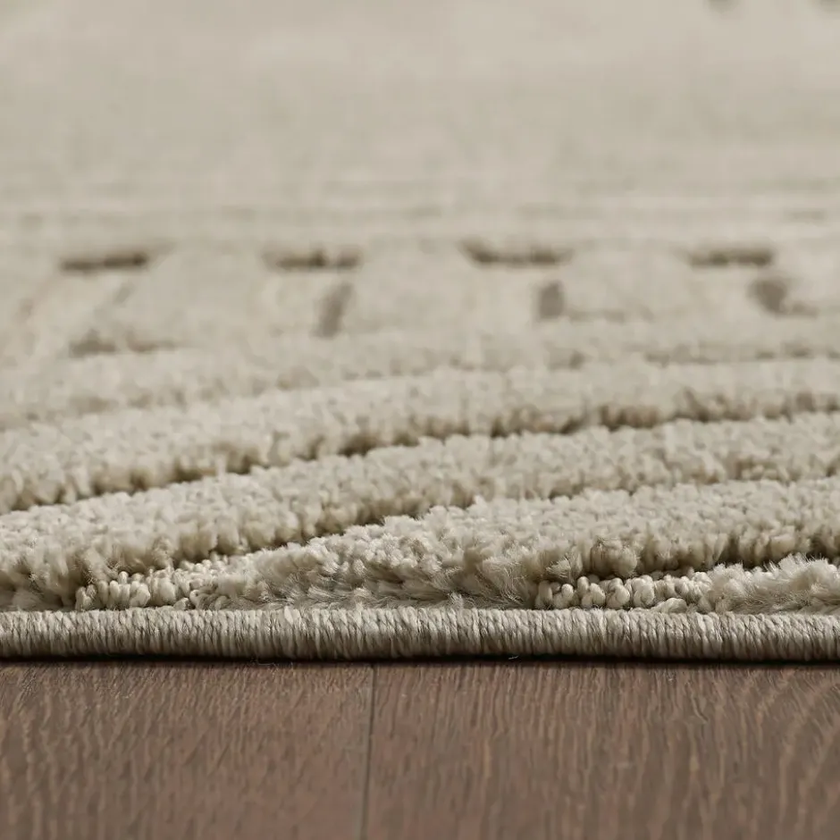 Japandi Art Vloerkleed Laagpolig Effen Beige - 200x290 CM